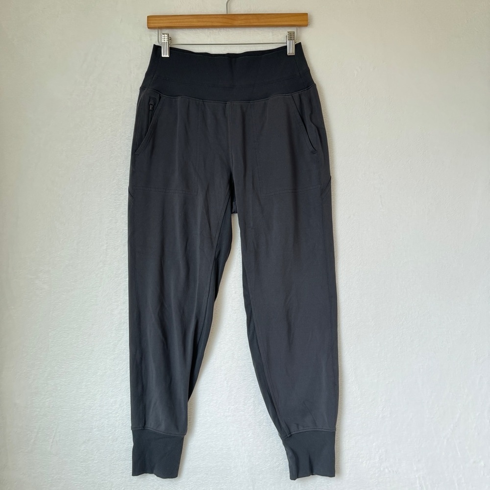 Athleta Womens Black casual‎ athletic pull on Venice Mid Rise Jogger size Small